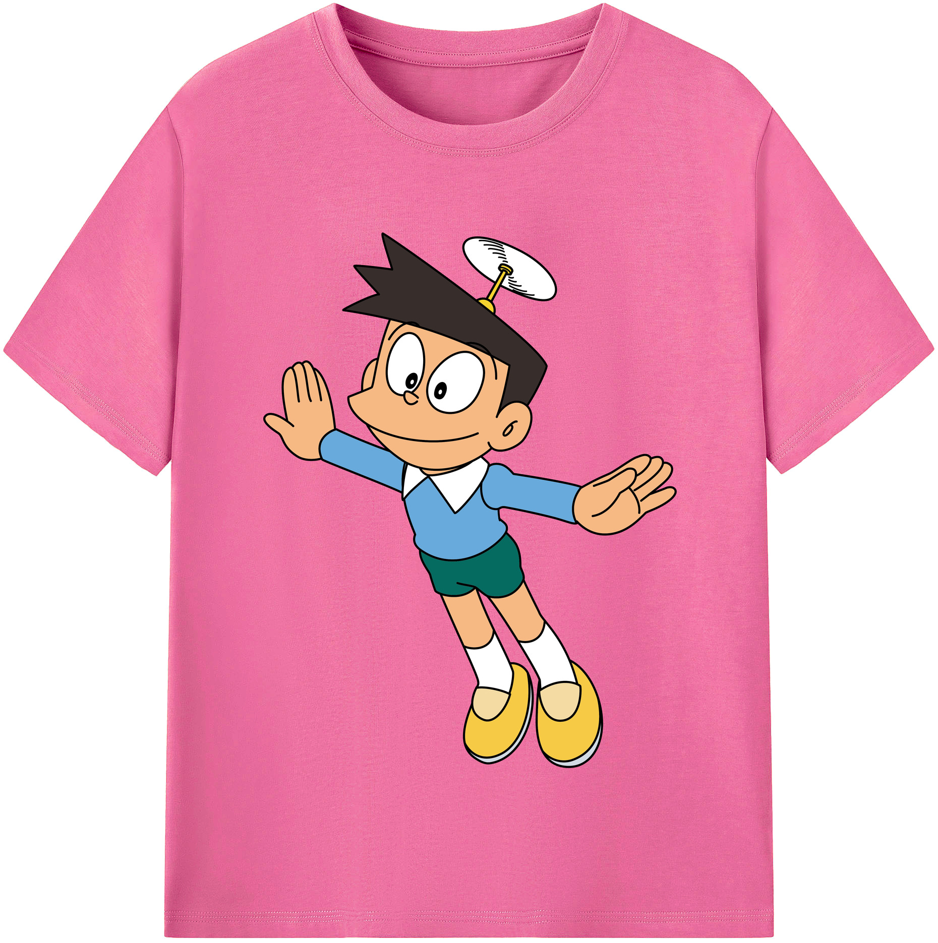 （画像用） ドラえもん 骨川 スネ夫 Doraemon Honekawa Suneo レディースカジュアルプリントTシャツ（綿100％）